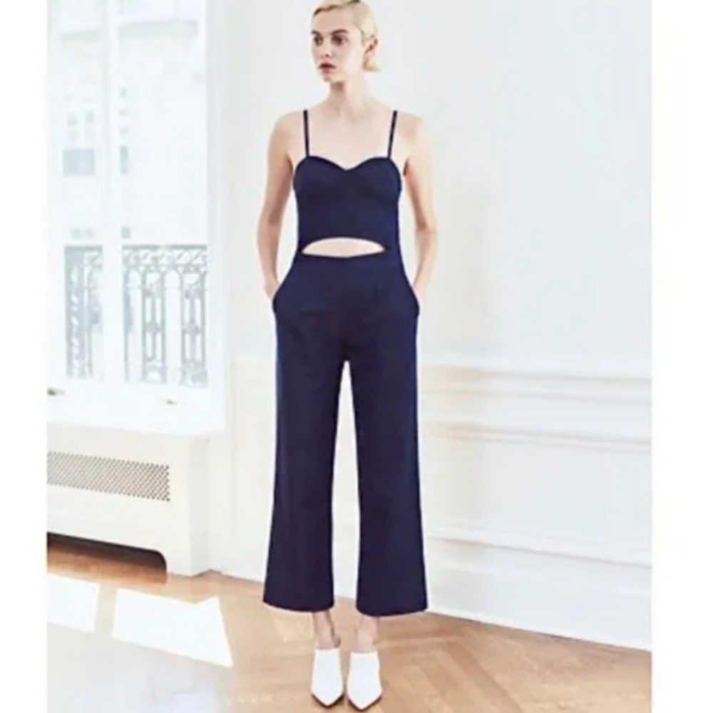 3x1 Peekaboo Denim Bustier Jumpsuit Small